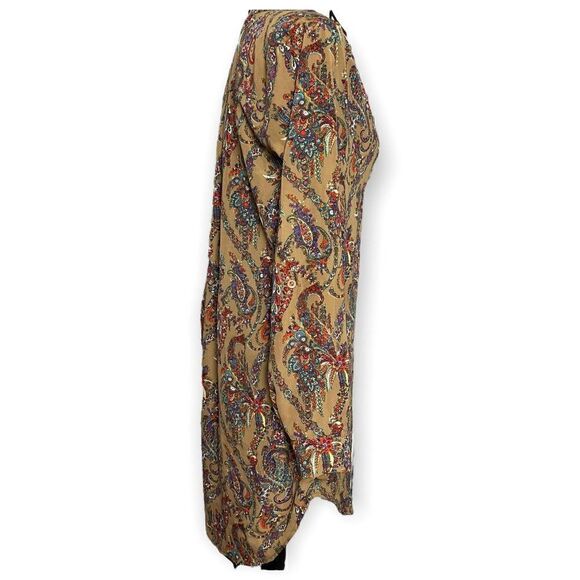 Timing Multicolored Paisley Print V-Neck Top Size Small Casual Tunic Workwear - Picture 8 of 8